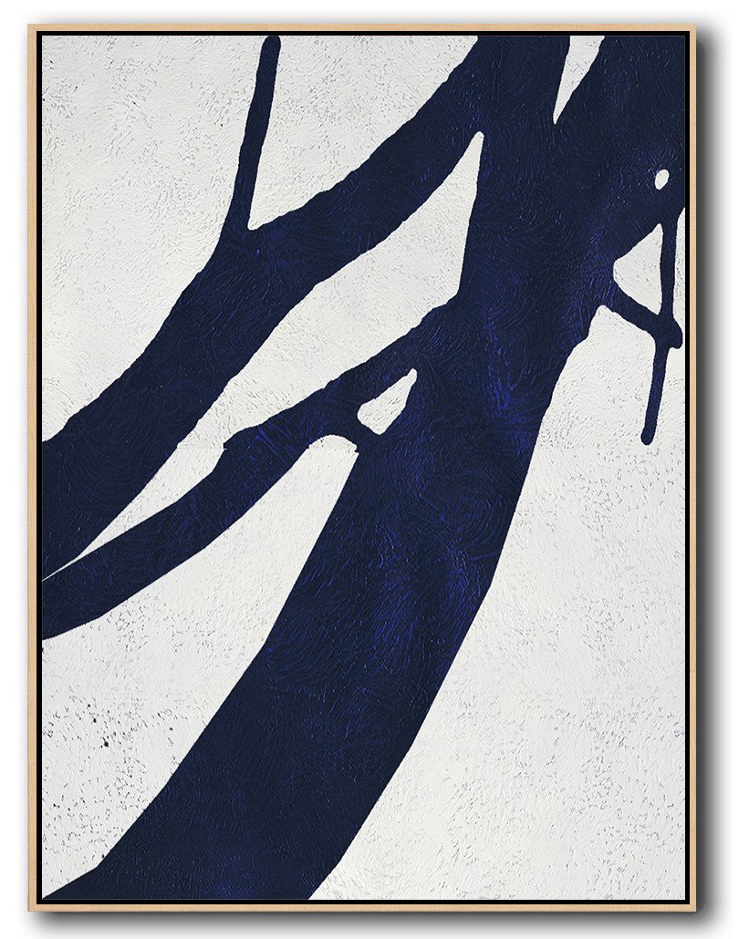 Navy Blue Minimalist Art #NV195B